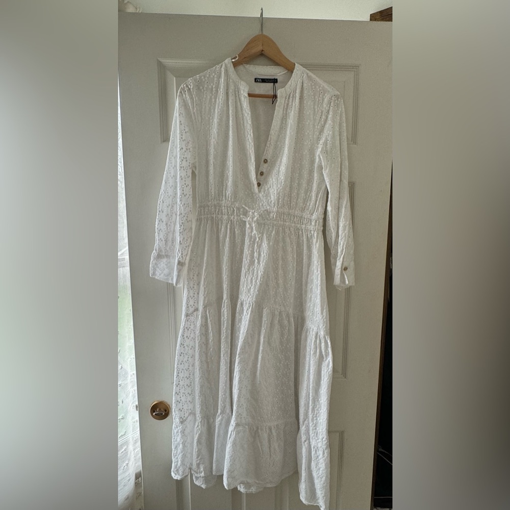 Zara Eyelet Maxi Dress - Picture 7 of 9